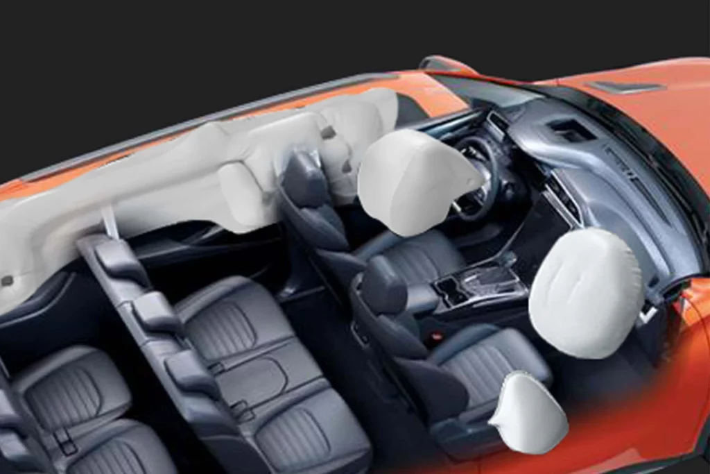 El D60 está equipado con seis bolsas de aire laterales ubicadas en cada uno de los asientos exteriores delanteros y traseros.