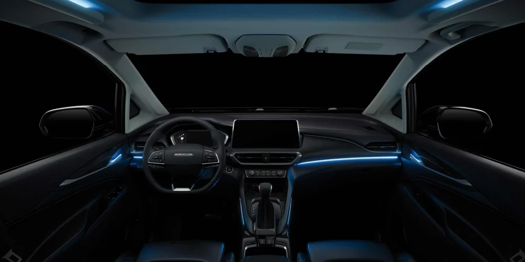 Buena visibilidad nocturna dentro de la minivan Maxus G50