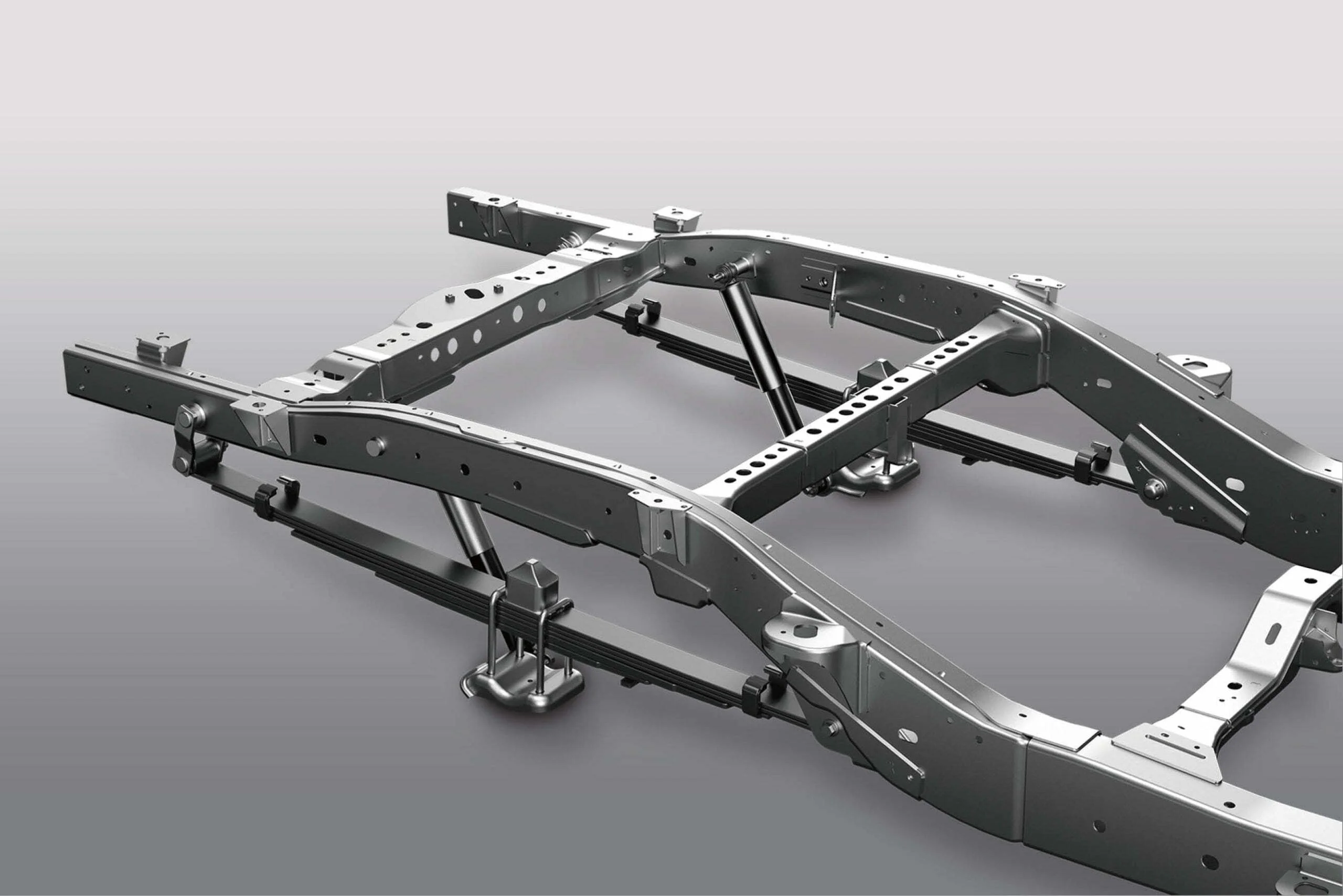 El acero de alta resistencia y la soldadura robótica completa, que dan como resultado un aumento del 30% en la rigidez, permiten una capacidad superior de remolque del vehículo Maxus T60